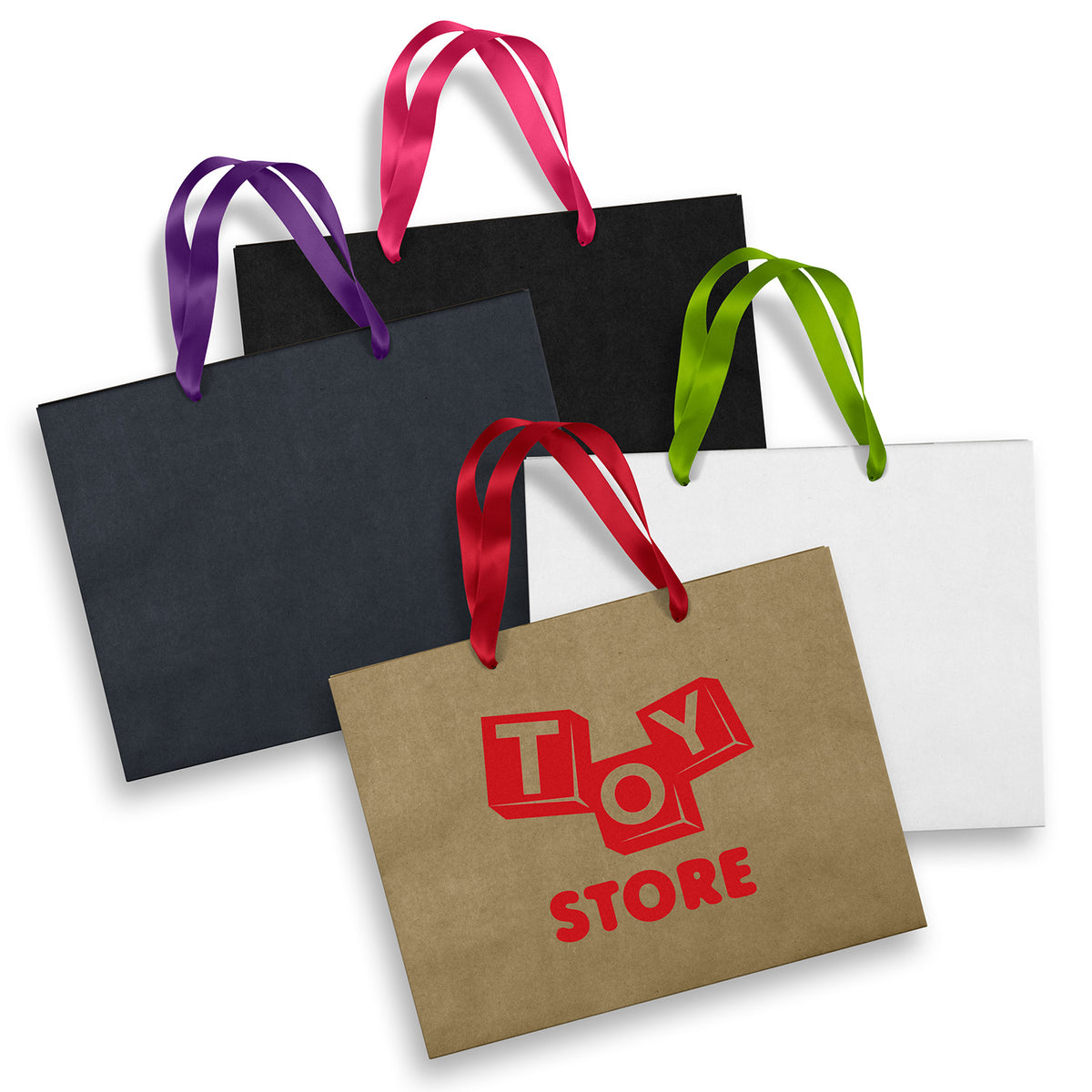 Ribbon Handle Paper Bag - Large