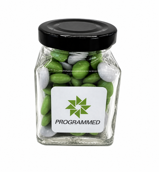 Small Glass Jar with Choc Beans