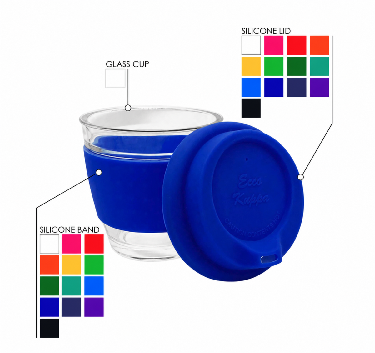 Glass Coffee Cup with Jelly party mix
